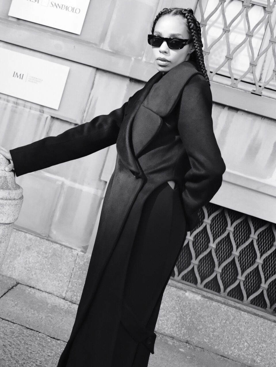 Djona Black Wool Coat