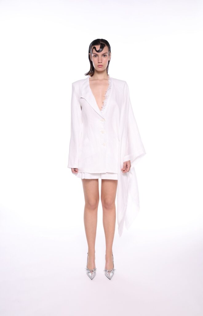 Akrenza White Linen Jacket