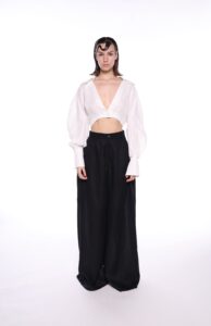 REGUSH Besa Black Linen Pants 1