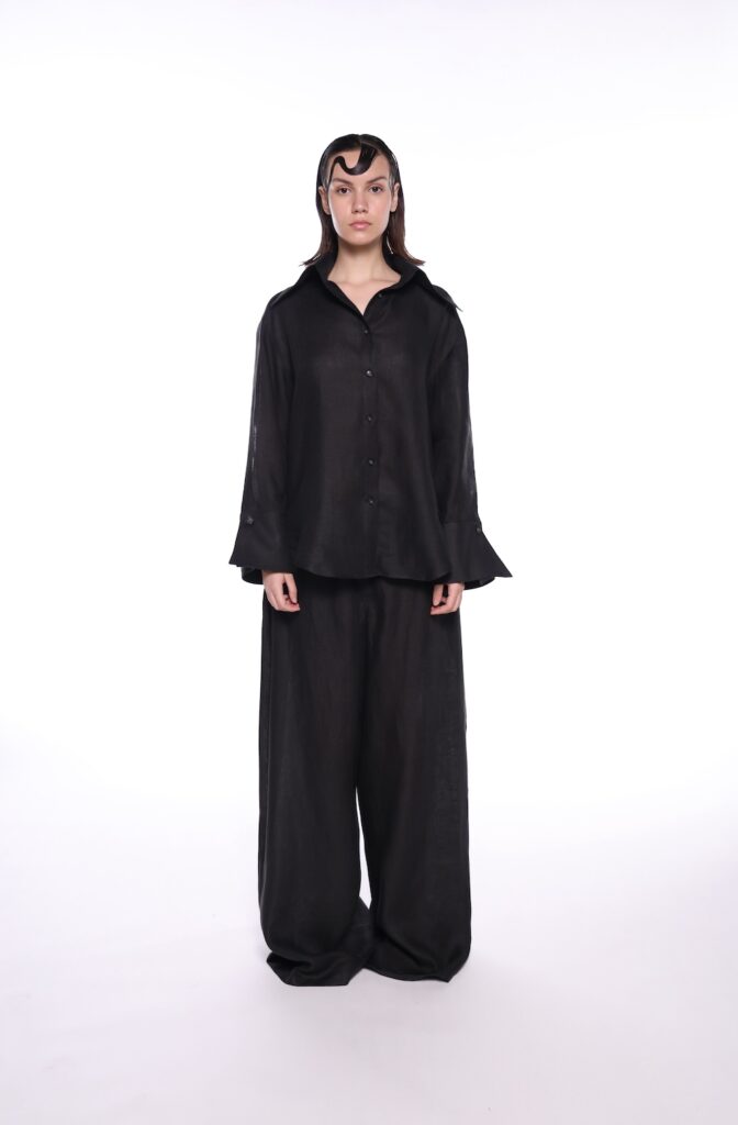 Besa Black Linen Shirt