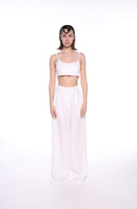 REGUSH Besa White Linen Pants 1