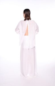 REGUSH Besa White Linen Pants Set 1