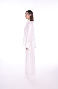 REGUSH Besa White Linen Pants Set 4