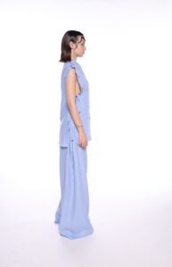 REGUSH CEM BABY BLUE LINEN PANTS SHIRT SET 4