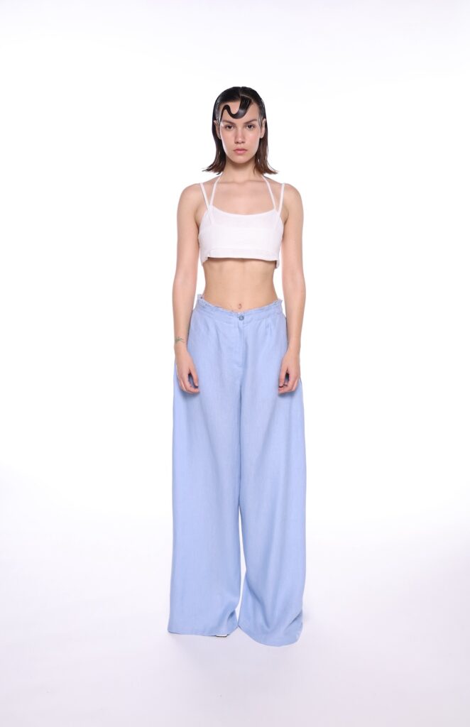 Cem Baby Blue Linen Pants