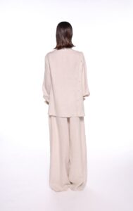 REGUSH CEM BEIGE LINEN PANTS SHIRT SET 2