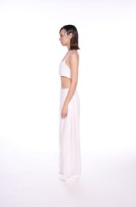 REGUSH CEM WHITE LINEN PANTS 1