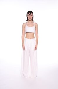 REGUSH CEM WHITE LINEN PANTS 2