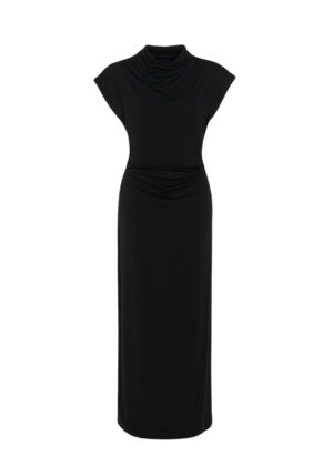 REGUSH Aidan Draped Black Dress 2