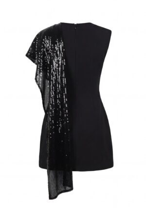 Regush Ajkina Black Mini Dress With Black Sequin Details 2