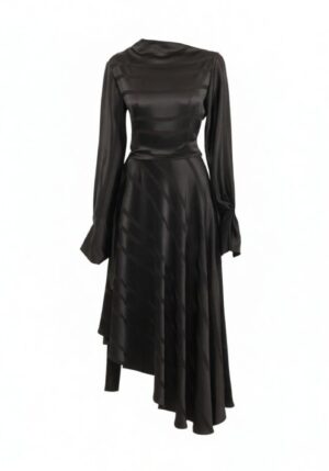 REGUSH Enet Asymmetric Black Dress