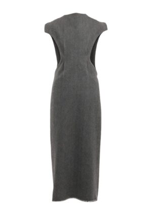 REGUSH Sarafan Midi Wool Dress in Grey