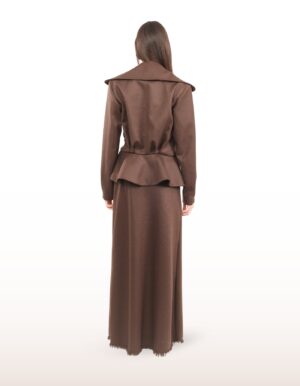 Regush Albosa structured black jacket with wide lapels Brown 2