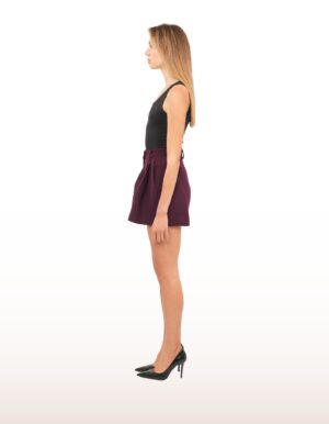 Regush Burin High Waited Shorts Burgundy 2