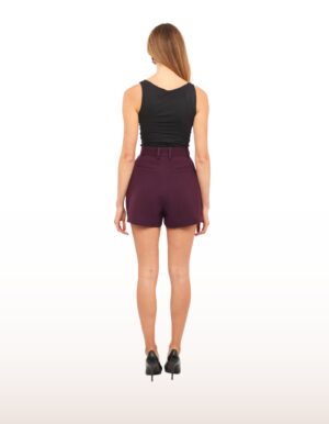 Regush Burin High Waited Shorts Burgundy 3