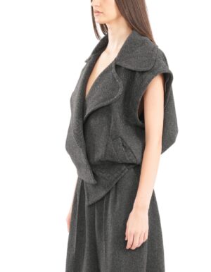 Regush Denata Grey Wool Herringbone Jacket 3