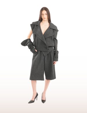 Regush Denata Grey Wool Herringbone Jacket 6