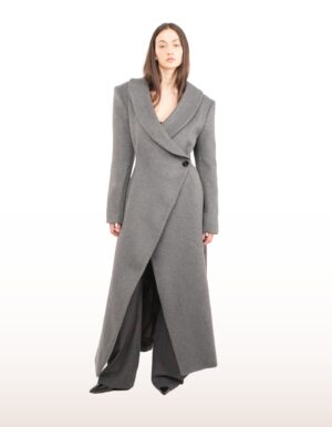 Regush Dren Grey Wool Coat 1