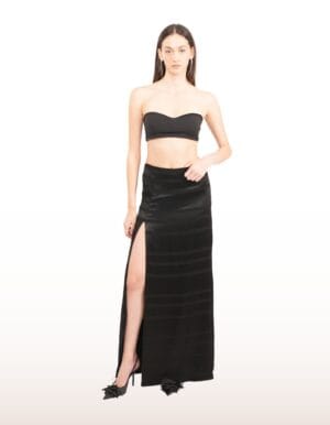 Regush ENET Crepe Satin Maxi Skirt 1