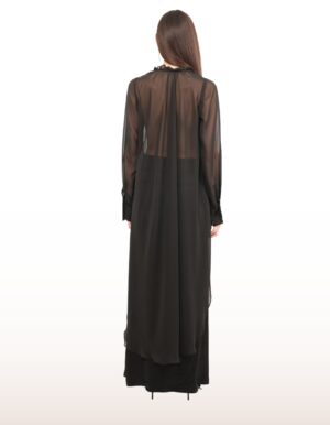 Regush ENET Crepe Satin Maxi Skirt and ENJI Black Blouse 5