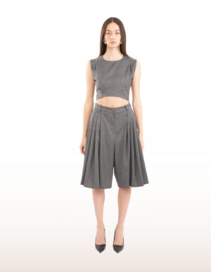 Regush Regush Teuta Tailered Pleated High Waisted Culottes and Did Top 1