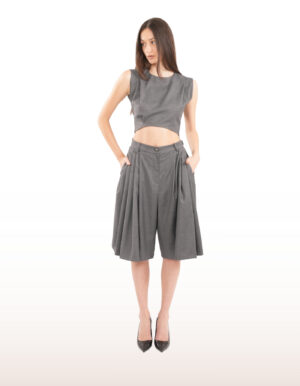 Regush Regush Teuta Tailered Pleated High Waisted Culottes and Did Top 4