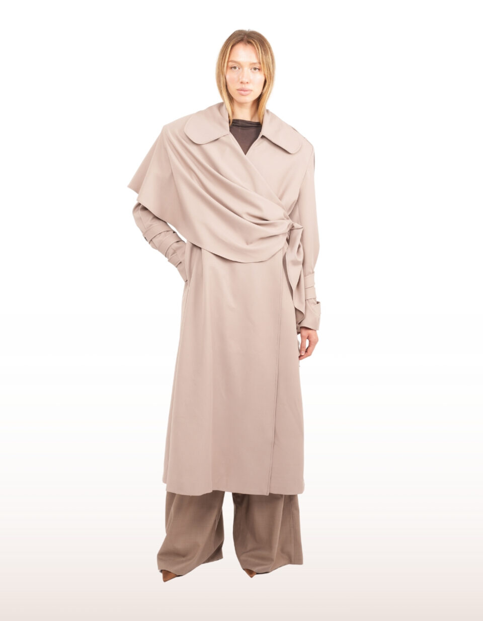 Sara Trench Coat in Beige