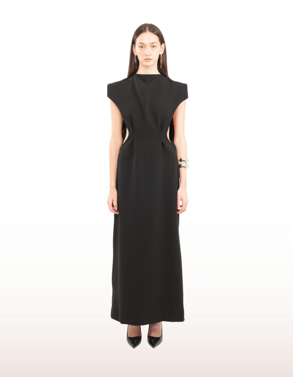 Sarafan Midi Dress in Black