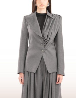 Regush Teuta Tailered Jacket with removable scarf 4