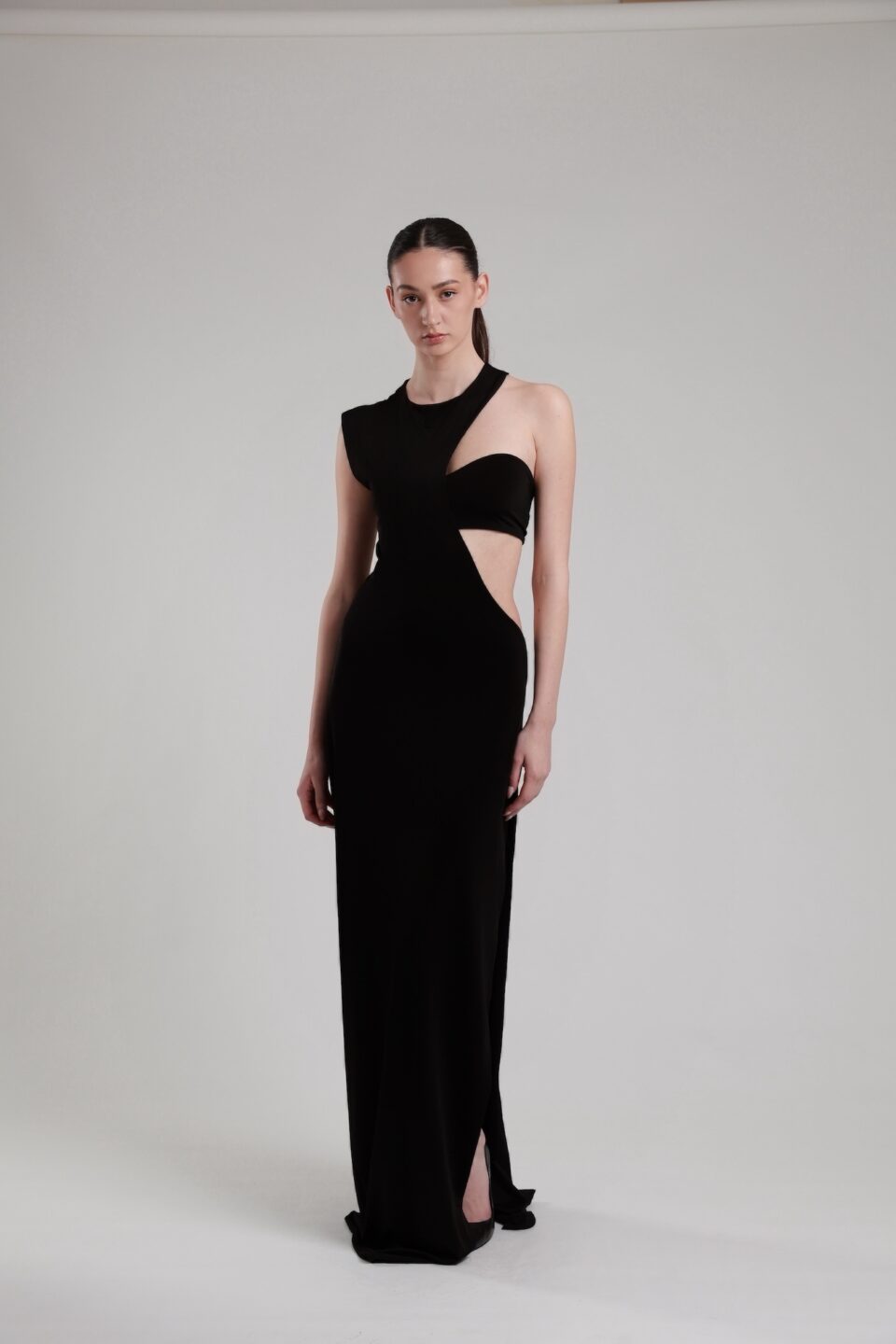 Alaron Cut Out Black Dress