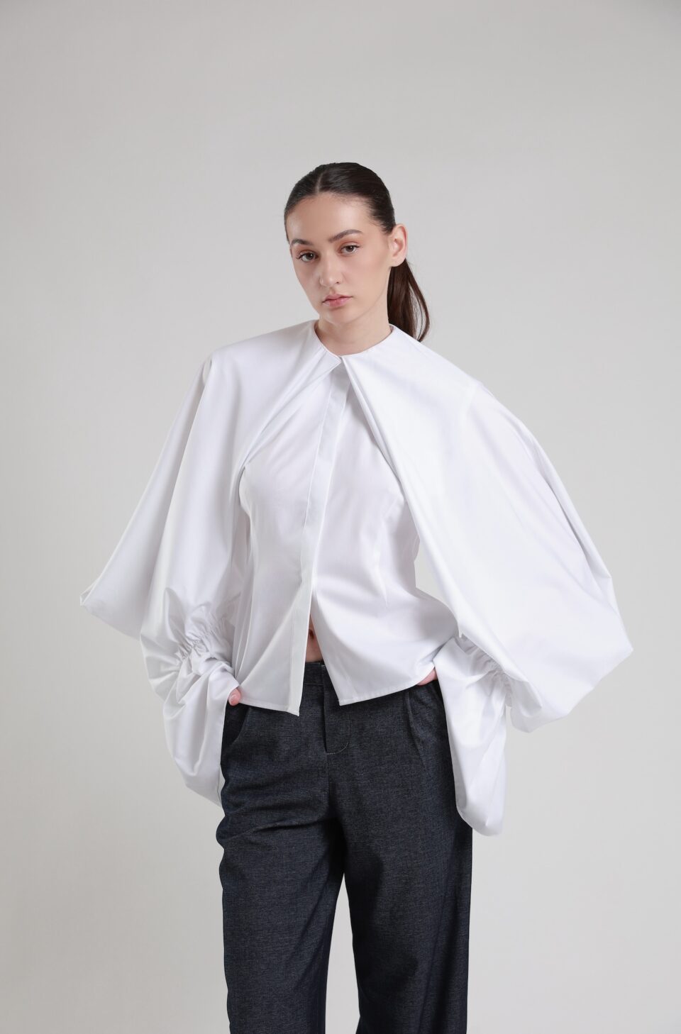 Bigest White Shirt with Puffy Sleeves