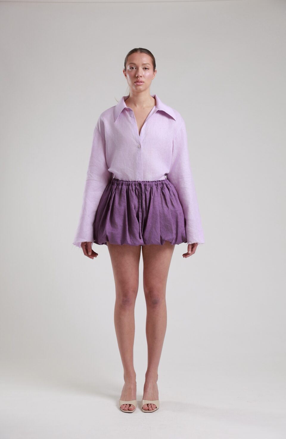 Bunin Lavander Linen Shirt