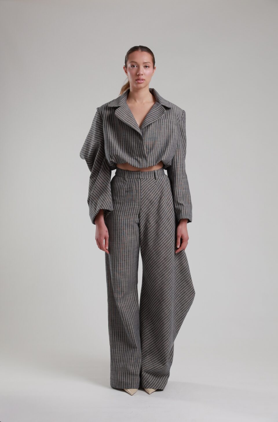 Ditilia Pinstripe Linen Jacket