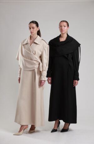 Regush SARA TRENCH COAT Beige and Black 1